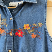 Load image into Gallery viewer, Sleeve Denim Embroidered Shirt
