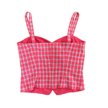 Load image into Gallery viewer, Pink Plaid Lizsport Bodice Top
