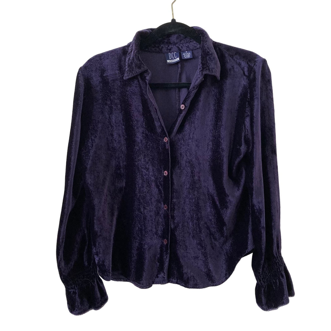 Vintage Velvet Button Up Shirt