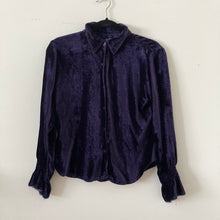 Load image into Gallery viewer, Vintage Velvet Button Up Shirt
