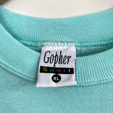 Load image into Gallery viewer, Vintage Gopher Sport Light Blue Floral Raglan Crew Neck Sweatshirt
