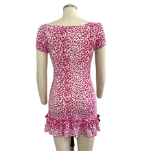 Load image into Gallery viewer, Jessica Louise Pink and White Leopard Mini Dress
