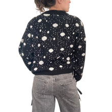 Load image into Gallery viewer, Vintage Jamie Scott Black and White Polka Dot Mock Neck Sweater
