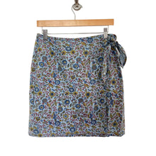 Load image into Gallery viewer, Vintage Floral Denim Wrap Skirt
