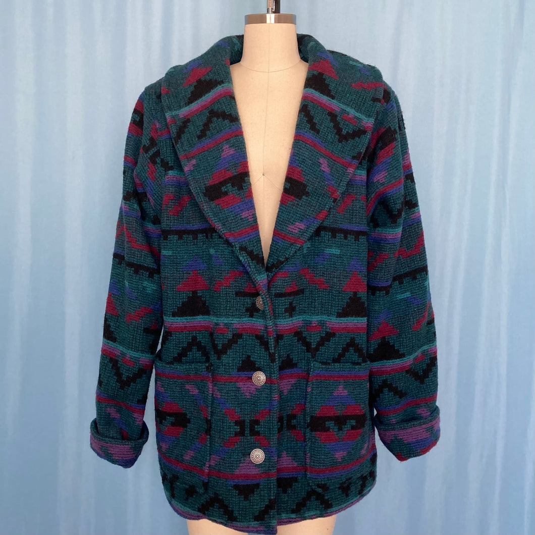 Vintage 90s Woolrich Southwestern Coat