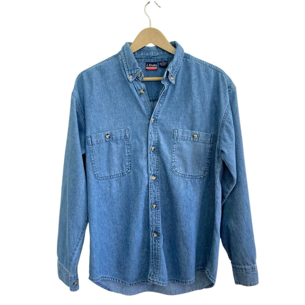 Vintage Long Sleeve Denim Button Up Shirt