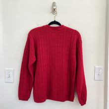 Load image into Gallery viewer, Vintage Carly Blake Red Floral Embroidered Crew Neck Sweater
