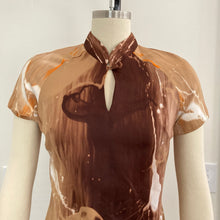 Load image into Gallery viewer, VIntage 1970s Hilo Hattie by Evelyn Margolis Brown Mini Dress
