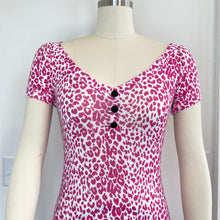 Load image into Gallery viewer, Jessica Louise Pink and White Leopard Mini Dress
