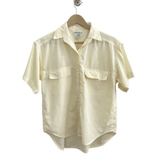 Load image into Gallery viewer, Vintage Piccolo Yellow Pinstripe Button Up Blouse
