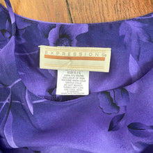 Load image into Gallery viewer, Y2K Expressions Purple Floral Mini Dress
