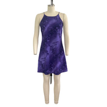 Load image into Gallery viewer, Y2K Expressions Purple Floral Mini Dress
