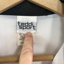 Load image into Gallery viewer, Funky 80s Black and white Polo Style Blouse
