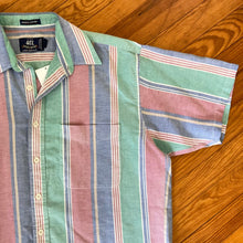 Load image into Gallery viewer, Van Heusen Pastel Striped Short Sleeve Button Up Shirt
