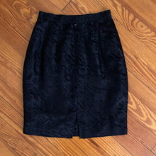 Load image into Gallery viewer, Vintage Black Silk Mini Skirt
