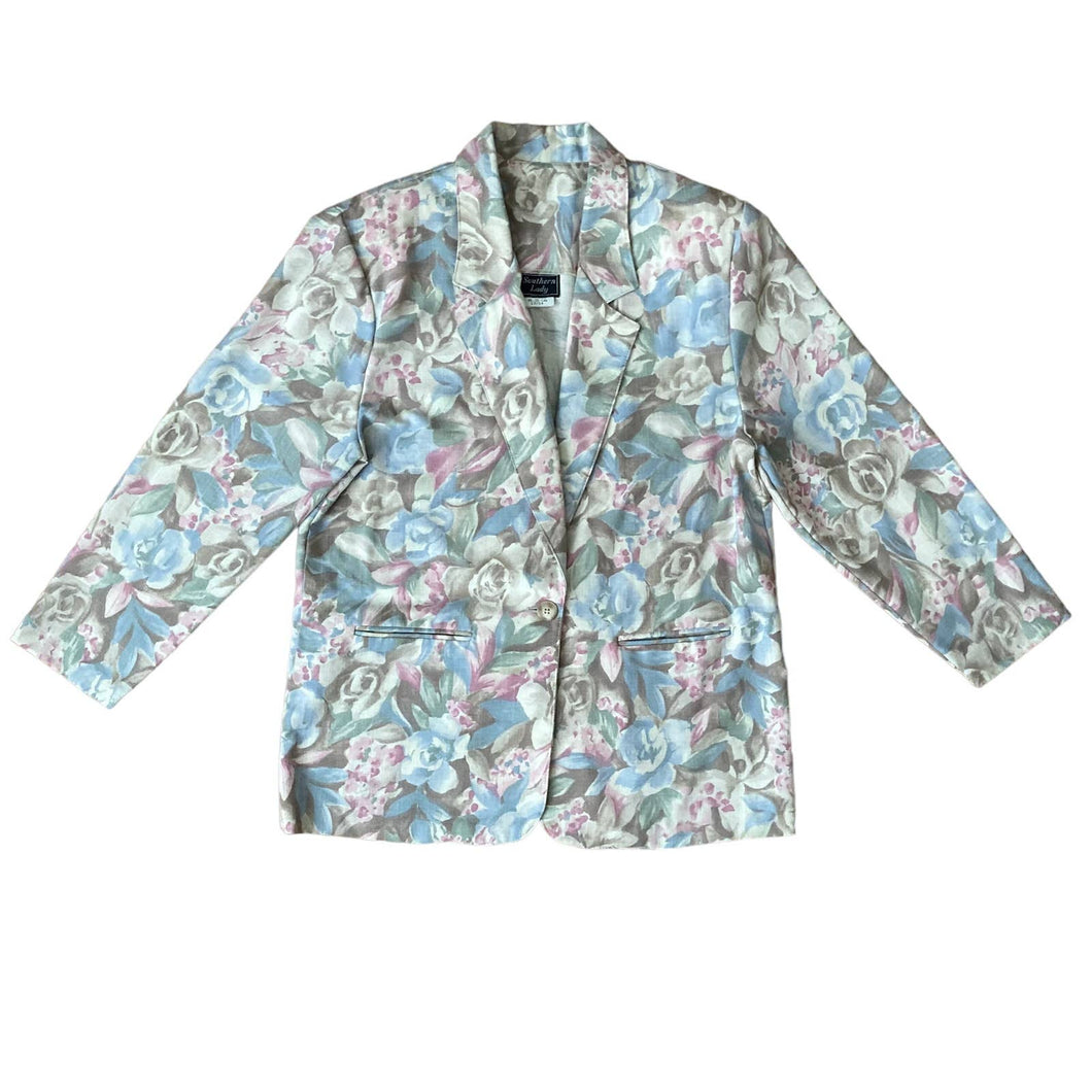 Floral Print 90s Blazer