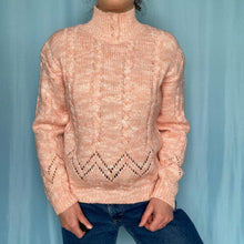 Load image into Gallery viewer, Heather Pink Knit Turtleneck Sweater
