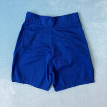 Load image into Gallery viewer, Vintage High Waisted Royal Blue Shorts
