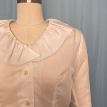 Load image into Gallery viewer, Vintage White Ruffle Blouse
