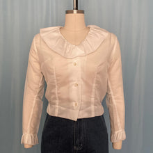 Load image into Gallery viewer, Vintage White Ruffle Blouse
