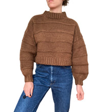 Load image into Gallery viewer, Handmade Chunky Knit Cropped Sweater
