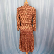 Load image into Gallery viewer, Vintage 1980s Victorian Style Pleated Dress
