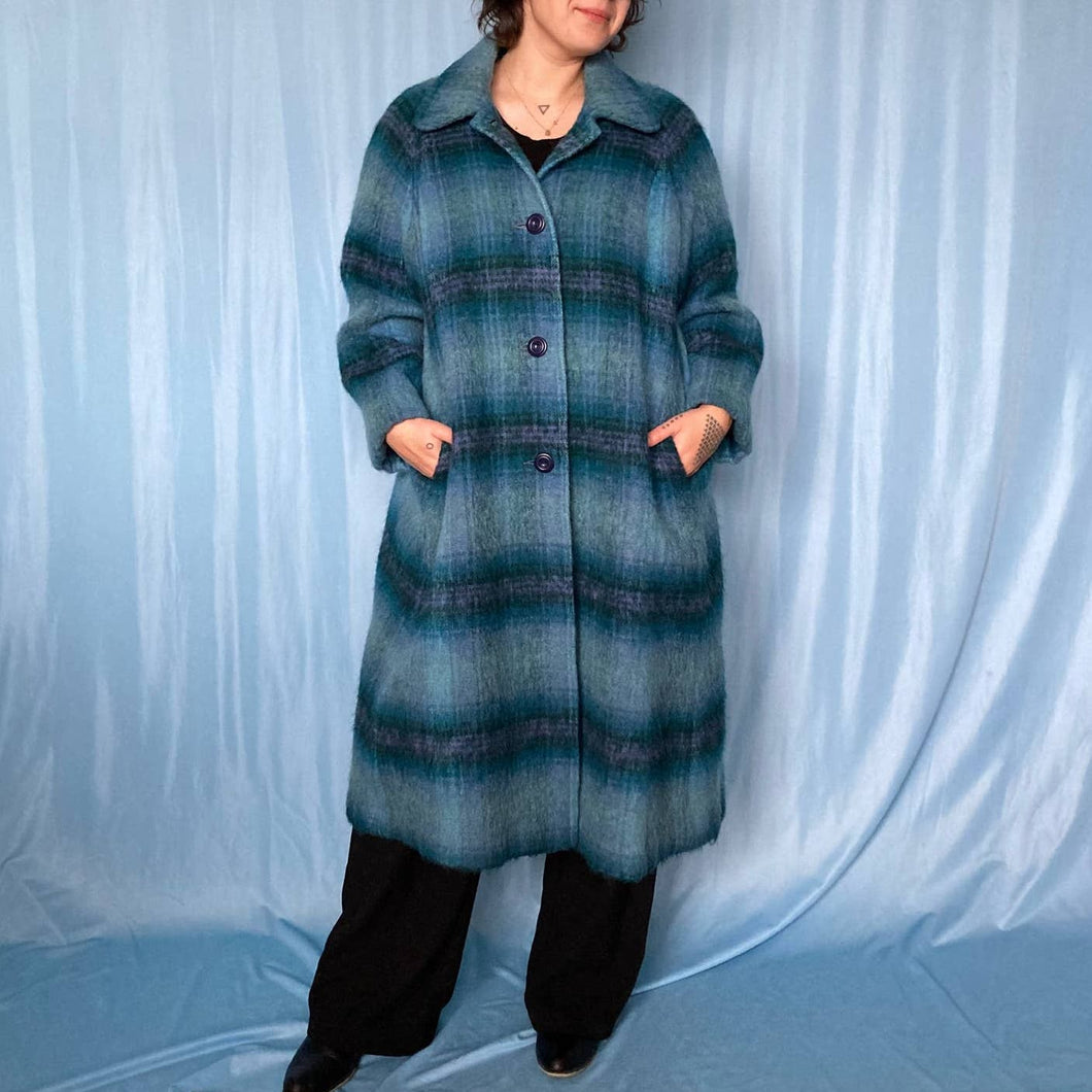 Vintage Mohair Wool Blend Overcoat