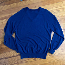 Load image into Gallery viewer, Vintage 1970s Navy V Neck Sweater
