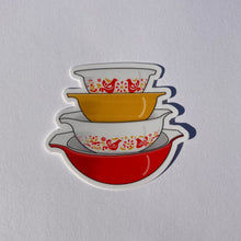 Load image into Gallery viewer, Vintage Red Friendship Pattern Pyrex Bowls Sticker
