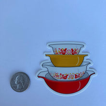 Load image into Gallery viewer, Vintage Red Friendship Pattern Pyrex Bowls Sticker
