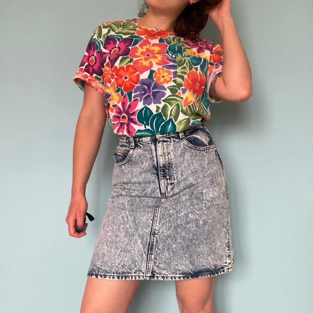 Vibrant Vintage Floral T-Shirt