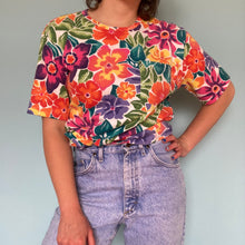 Load image into Gallery viewer, Vibrant Vintage Floral T-Shirt
