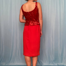 Load image into Gallery viewer, Vintage Red Sequin Party Dress
